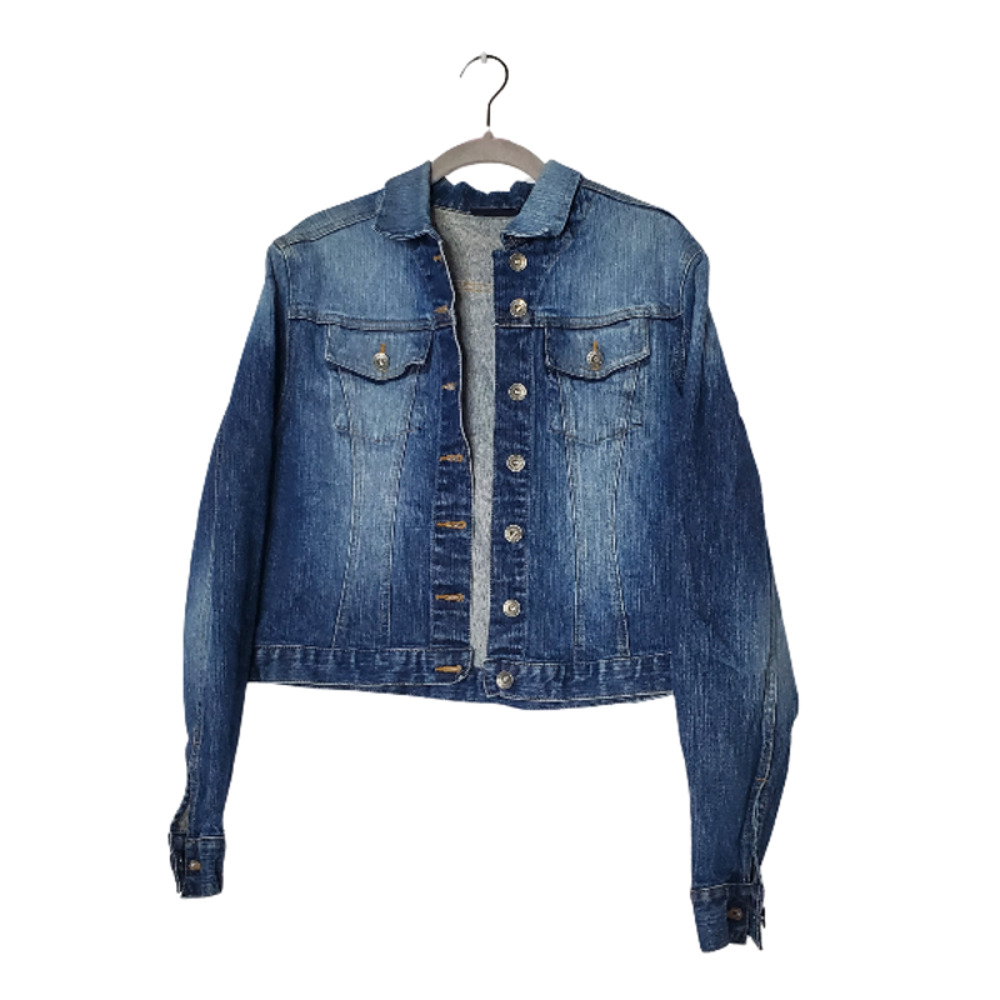 Denim jacket ombre route 66 womens size medium country light layer